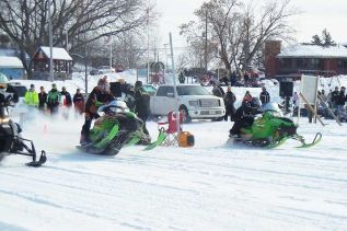 perfect conditions for the 4th annual Sharbot Lake Snow Drags
